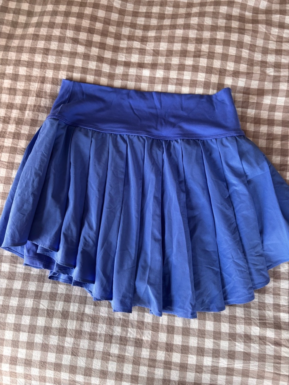 Offline by Aerie | Pleated Blue Active Mini Skirt with Wide Waistband - Picture 2 of 4